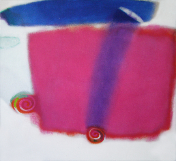 Oblak z růžového pole